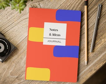 Bold Geometric Softcover Journal | Premium Softcover Notebook | Minimalist and Modern Retro Patterns