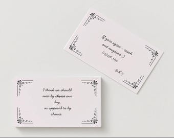 Flirty Business Cards for Women | Funny Dating Era Cards, Party or Bestie Gift