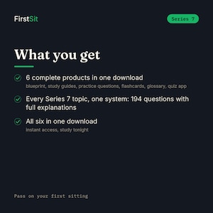 Series 7 exam prep bundle: what you get, all 6 products in one instant download