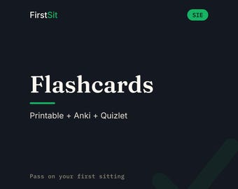 SIE Flashcards 2026: 577 Plain-English Cards, Printable PDF plus Anki and Quizlet Decks