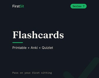 Series 7 Flashcards 2026: 165 Plain-English Cards, Printable PDF plus Anki and Quizlet Decks