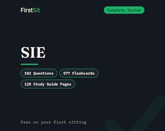 SIE Examenvoorbereidingspakket 2026: Studiegidsen, 182 oefenvragen, flashcards, offline quiz-app