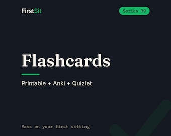Series 79 Flashcards 2026: 125 Plain-English Cards, Printable PDF plus Anki and Quizlet Decks