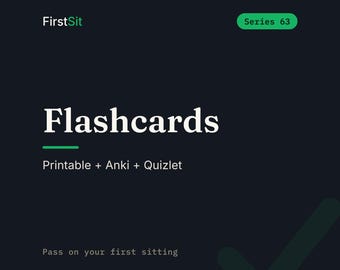 Series 63 Flashcards 2026: 103 Plain-English Cards, Printable PDF plus Anki and Quizlet Decks