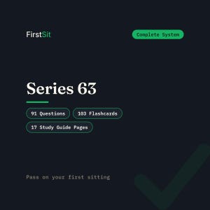 Series 63 Exam Prep Bundle 2026: Study Guides, 91 Practice Questions, Quiz App, Flashcards