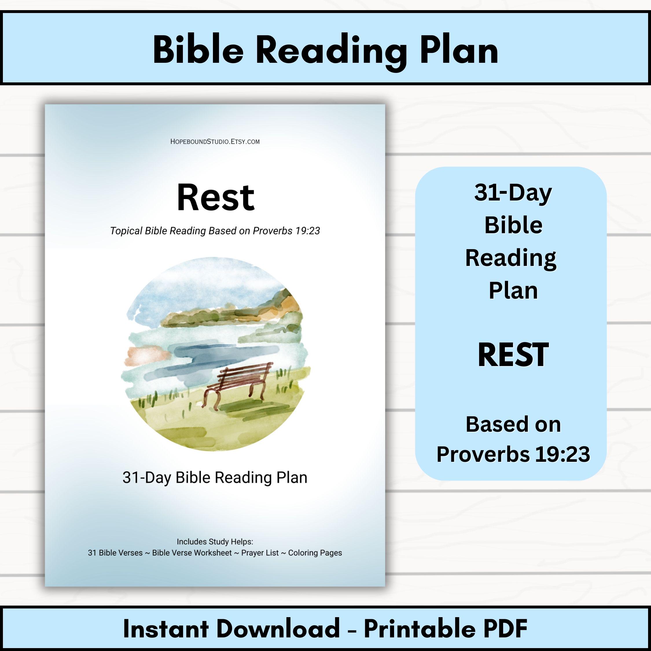 Bible Reading Plan | 31 Day | Reading Tracker | Verse Mapping | Prayer ...
