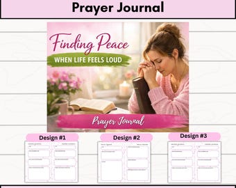 Finding Peace Prayer Journal | Christian women | Printable Bible Study Templates (PDF Download)