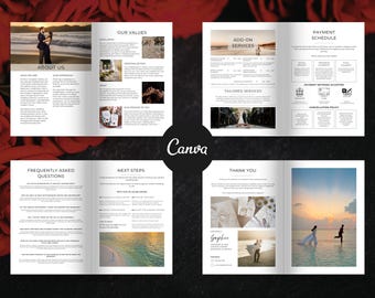 Wedding Planner Price List Template, Editable Canva Pricing Guide, Business Service and Pricing for Wedding Planning Business, Event Planner
