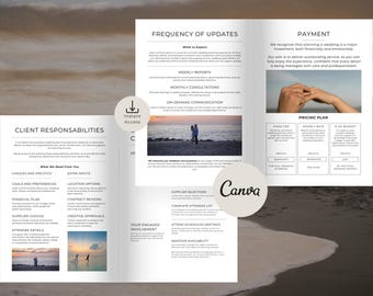 Wedding Planner Onboarding Template Canva Client Welcome Packet (Digital Download)