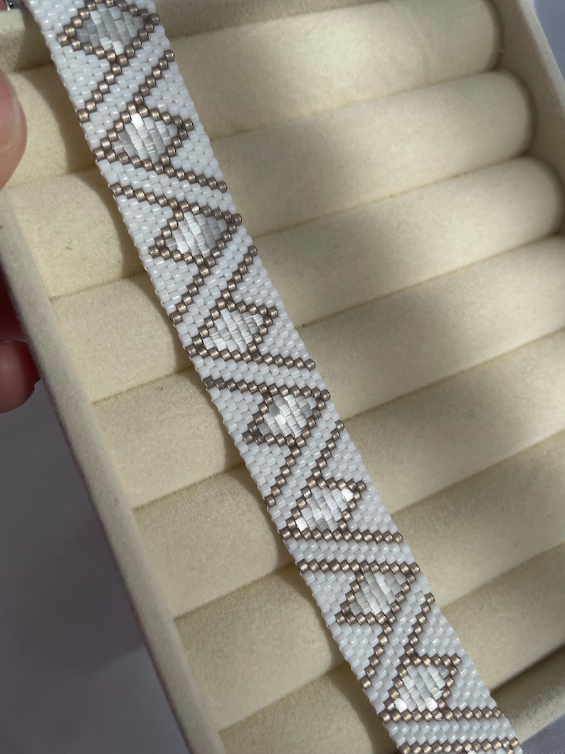 Geometric Peyote Bracelet Pattern PDF Beaded Design Tutorial DIY ...