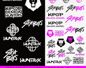Pakiet logo Kpop Demon Hunters, Huntrix i Saja Boys (do pobrania cyfrowego)