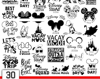 Pakiet Disneyland Family Vacation SVG PNG (pobieranie cyfrowe)