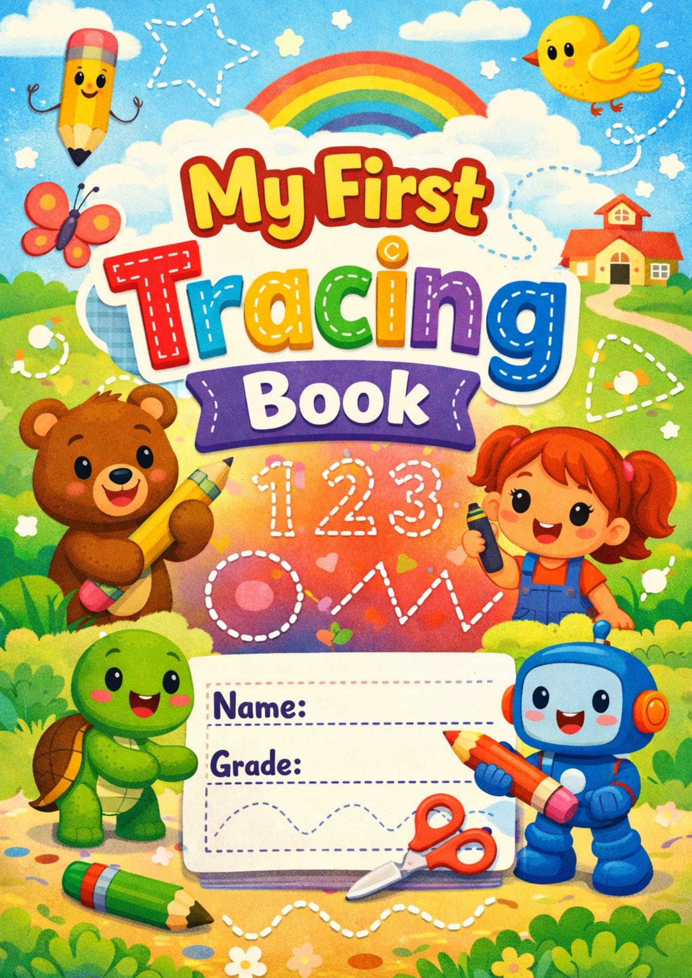 Preschool Tracing Worksheets Book (33 Pages) – Alphabets, Numbers ...