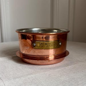 Vintage Copper Candy Bowl,  Copper Planter, Swedish GODIS Container, Mid Century Copper Decor
