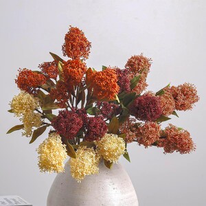 22.8" Artificial Seeded Branch, Faux Fall Winter Greenery Stem for Holiday Decor, Wedding Centerpiece, Vase Decor & Seasonal Home Decor