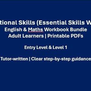 Functional (Essential Skills Wales) English Maths Workbook Bundle | Adult Learners | Apostrophes & Percentages | Printable PDFs