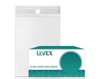 2-Mil Thickness Clear Plastic Hang Hole Zip Bags, Reclosable Top lock, Small Mini Large Baggies, Beads, Jewelry, Storage, Nails, Coins