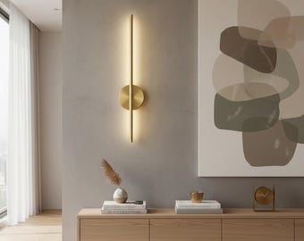 Modern Wireless LED Wall Lamp, Rechargeable 360 Adjustable Light, Touch Control Wall Sconce for Bedroom Bathroom