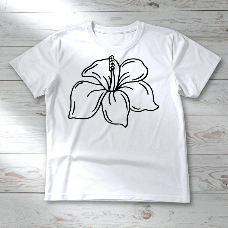 Hibiscus Flower SVG Bundle, Tropical Floral Clipart (digital Download ...