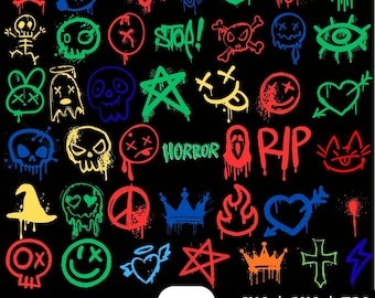 Jinx Graffiti Horror SVG Bundle, Cricut & Sublimation Designs, Graffiti T-Shirt Design PNG, Graffiti SVG Bundle