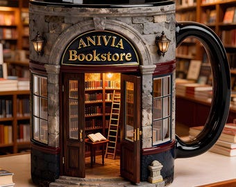 Caneca Decorativa de Livraria - Presentes Personalizados para Amantes de Livros