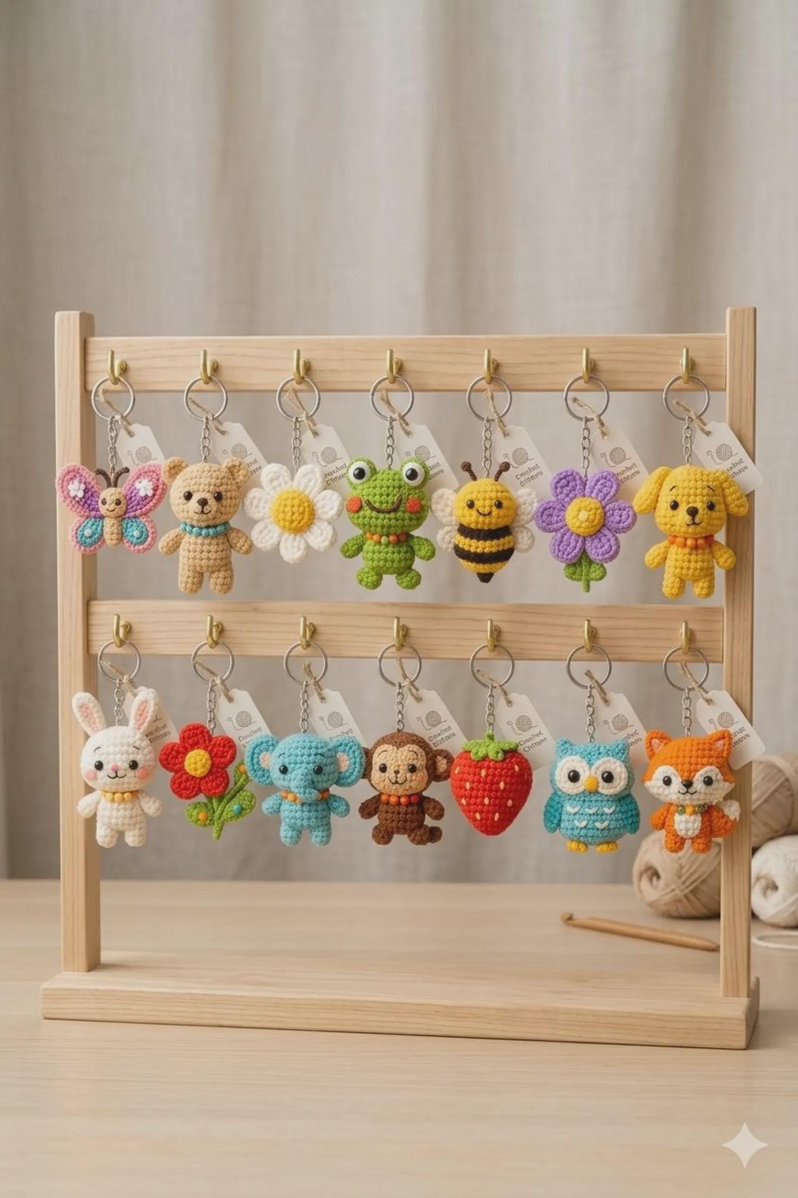 30 Tiny Amigurumi Patterns to Crochet, From Cats and Frogs to Mini Bundles 15 Amigurumi Keychain Crochet Patterns Bundle