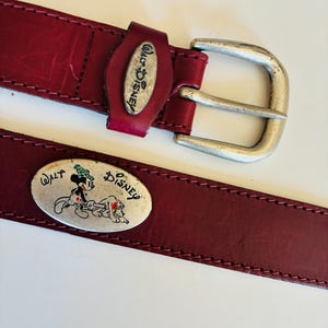 BRIGHTON VINTAGE Disney Leather Belt Sz 28 Mickey Mouse Pluto Donald Lot Of 2 Brighton disney mickey mouse - Gem main image 4