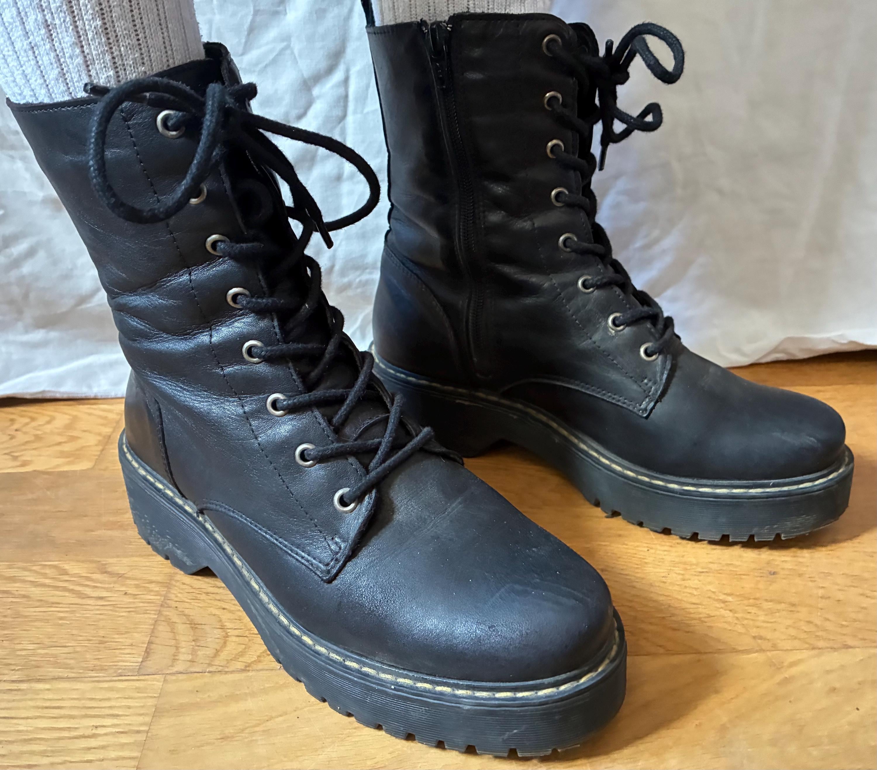 Other Portugal Leather Zip Boots Size 10 1/2 Q337 Calzoleria Toscana Onice Double Zipper Boot - Toscana USA main image 4