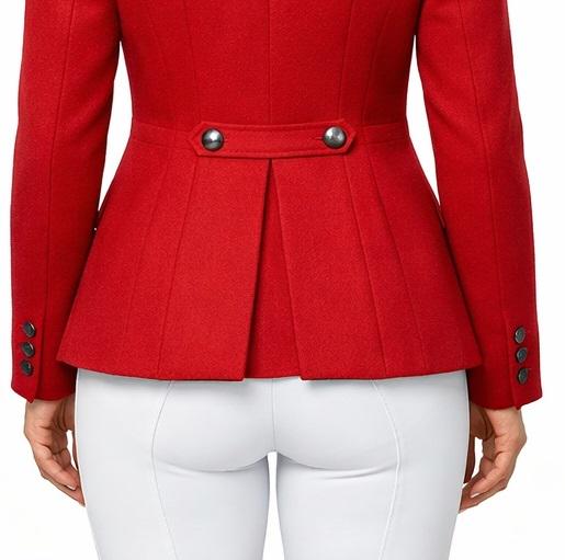 Women's Red Wool Equestrian Jacket: Riding Hunting Vintage Wool Coat ...