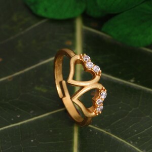 Gold Ruby Diamond Accent Ring Set – Six Stacking Fashion Rings