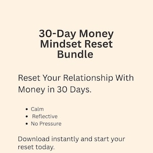 Money Journal Bundle | 30-Day Money Workbook + Mindset Guide | Digital Download