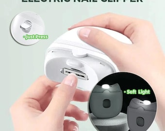 Professional Electric Nail Trimmer, Rechargeable, Safe Baby Nail Clipper