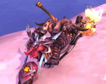 Hateforged Blazecycle - Mountain Dew World of Warcraft Wow Promo Mount Global