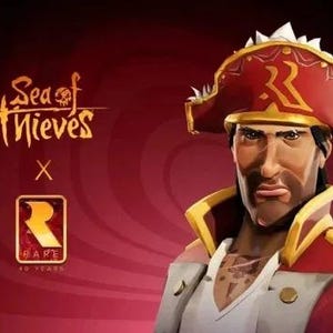 Cappello raro esclusivo di Sea of Thieves per il 40° anniversario, colore rubino.