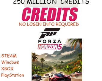 Forza Horizon 5 250 millones de créditos xbox PLAYSTATION 5 PC STEAM precio más bajo rápido