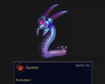 WORLD OF WARCRAFT gummi the glow wyrm pet code
