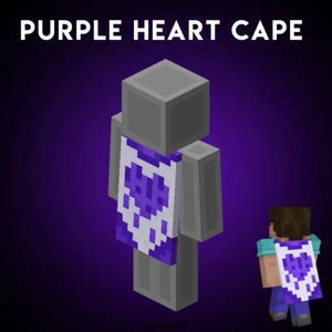 Minecraft Java & Bedrock Edition Purple Heart Cape Global Alla Plattformar