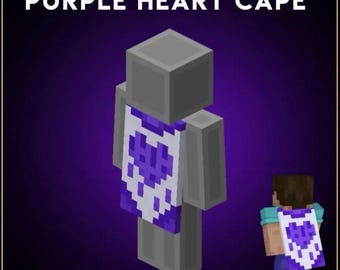 Minecraft Java & Bedrock Edition Purple Heart Cape Global Alla Plattformar