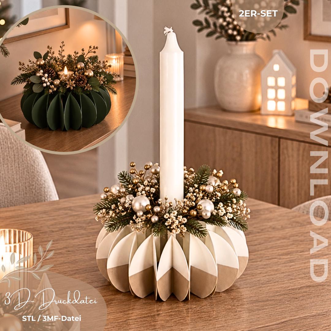 Adventskranz mit teelichtern