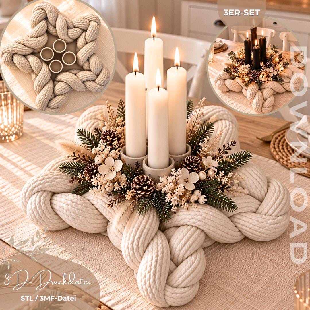 Adventskranz mit stabkerzen