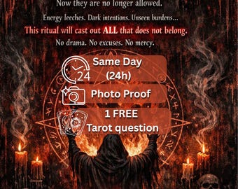 Banish Toxic People and Spirits Ritual | Dark Protection, A Energy Cleansing & Spiritual Shield Wall + 1 FREE Tarot question