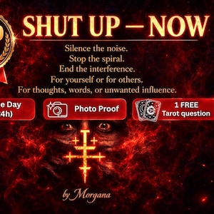 Shut Up Now Spell Ritual,Silence Someone or Intrusive Thoughts, Energy Blocking,Silence Spell,Ritual for Peace Focus and Emotional Control