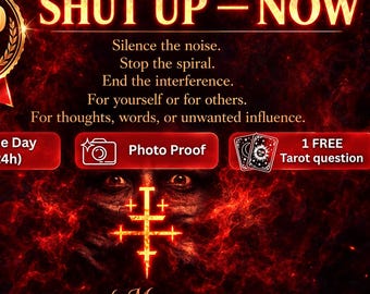 Shut Up Now Spell Ritual,Silence Someone or Intrusive Thoughts, Energy Blocking,Silence Spell,Ritual for Peace Focus and Emotional Control