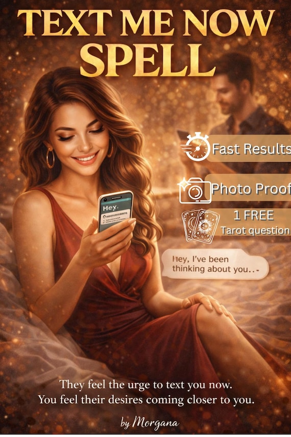 Text Me Now Spell Instant Contact Manifestation Attraction Magic + 1 FREE Tarot reading