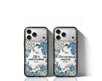 Bridgerton Floral MagSafe iPhone Case | Regency Era Quote Cover