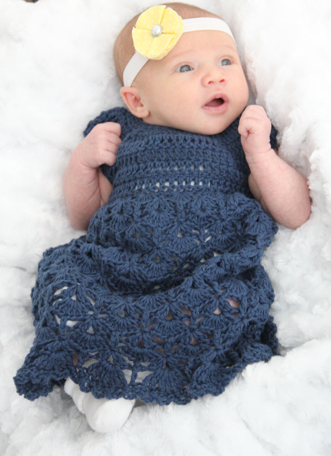 Elegant Clair Dress Crochet Pattern Sizes Newborn 0-3 Months | Etsy