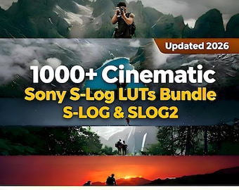 Oltre 1000 LUT cinematografiche Sony S-Log per Premiere Pro e DaVinci Resolve (download digitale)