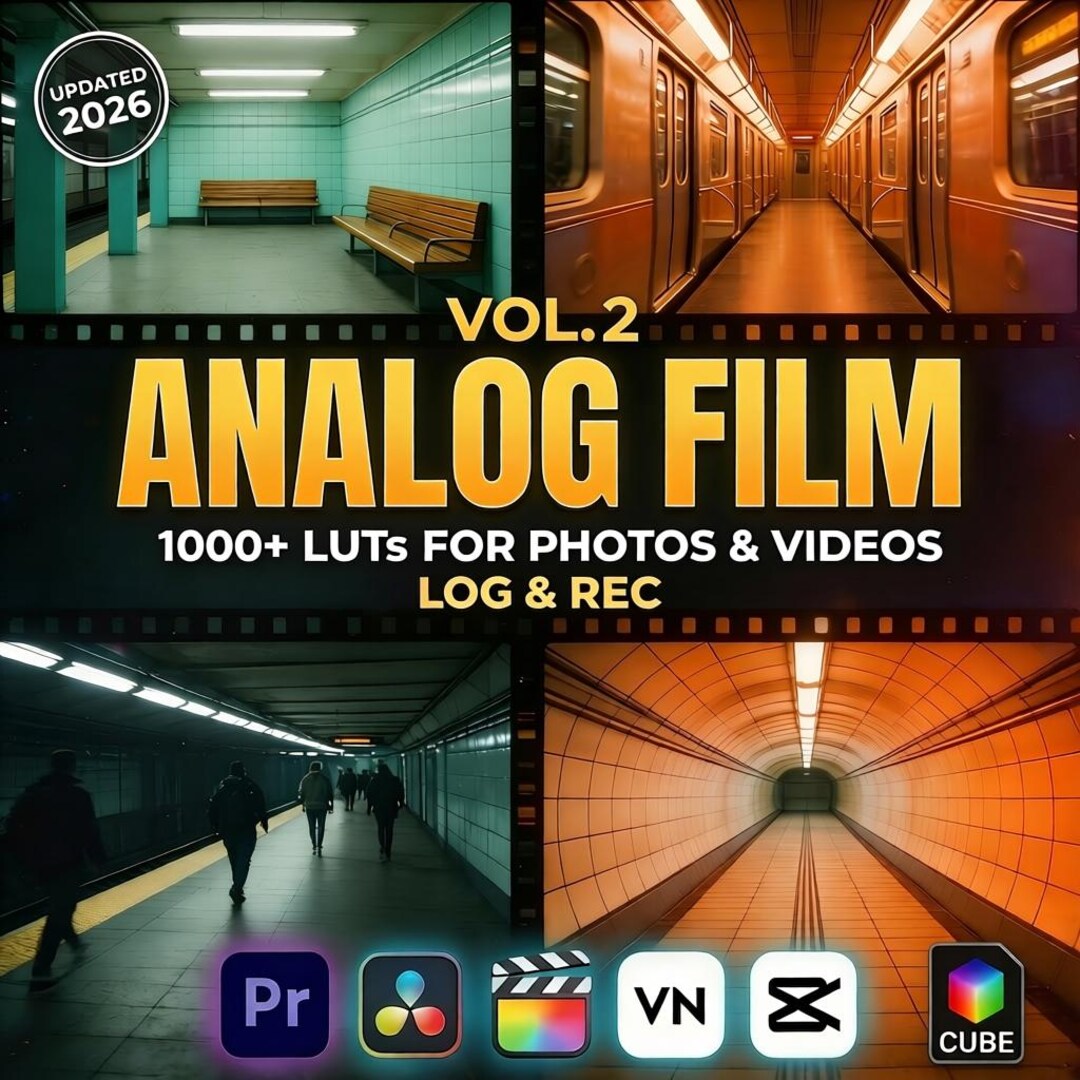 Analog Film Luts Pack Vol.2 | Cinematic Color Grading Presets (digital ...