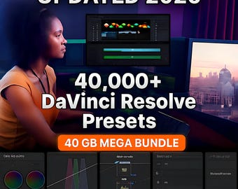 DaVinci Resolve Presets Bundle | Cinematic LUTs, Transitions & FX