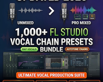 FL Studio Vocal Chain Presets Bundle, Rap Trap R&B Autotune (Digital Download)